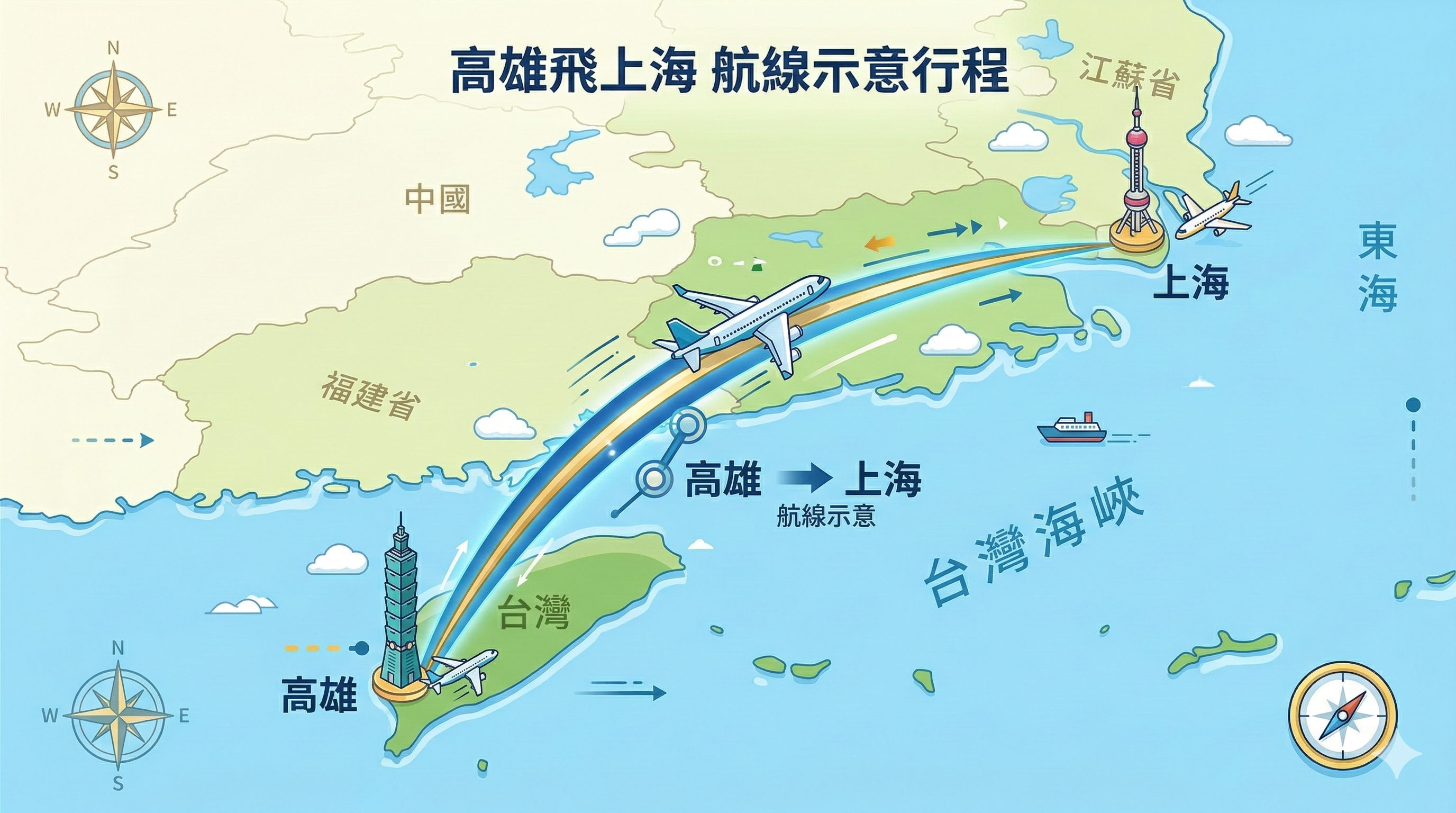 3月28日 高雄飛上海